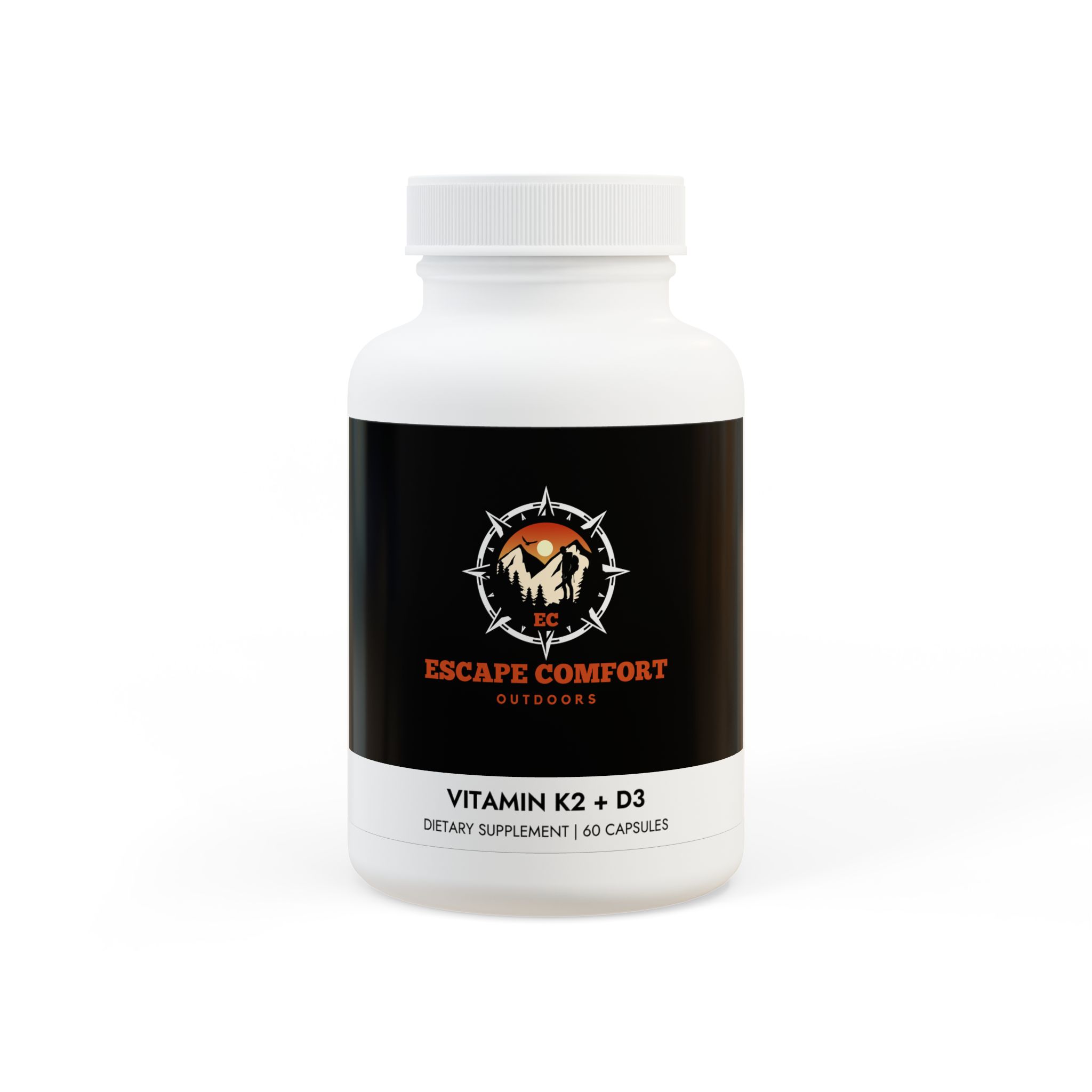 Vitamin K2 + D3 Supplement (60 Capsules)